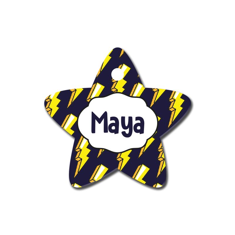 Şimşek Desenli Yıldız TFX TagsForever