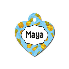 Ananas Desenli Kalp | Kedi Köpek İsimlik TFX TagsForever