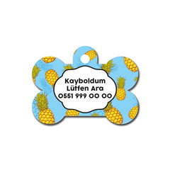 Ananas Desenli Kemik | Kedi Köpek İsimlik TFX TagsForever