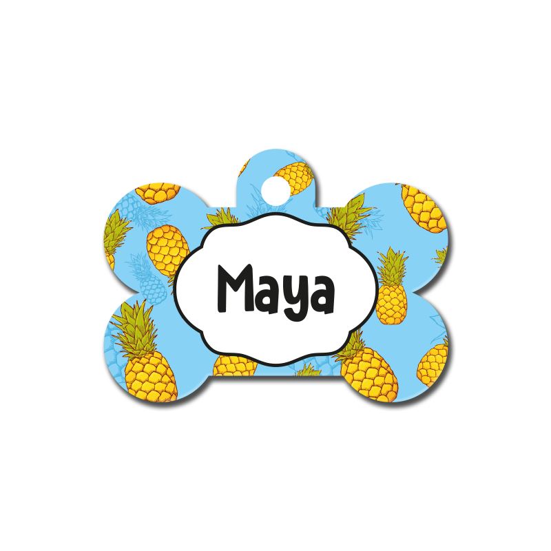 Ananas Desenli Kemik | Kedi Köpek İsimlik TFX TagsForever