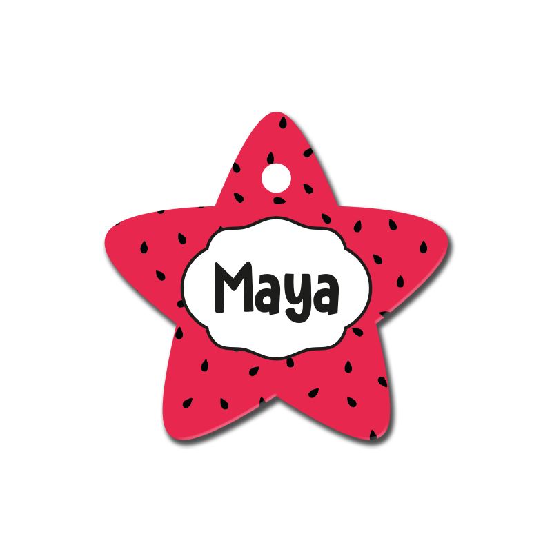 Karpuz Çekirdeği Desenli Yıldız TFX TagsForever
