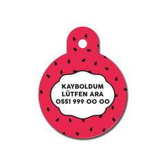 Karpuz Çekirdeği Desenli Yuvarlak TFX TagsForever