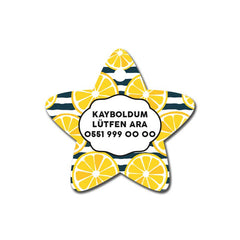 Limon Desenli Yıldız TFX TagsForever