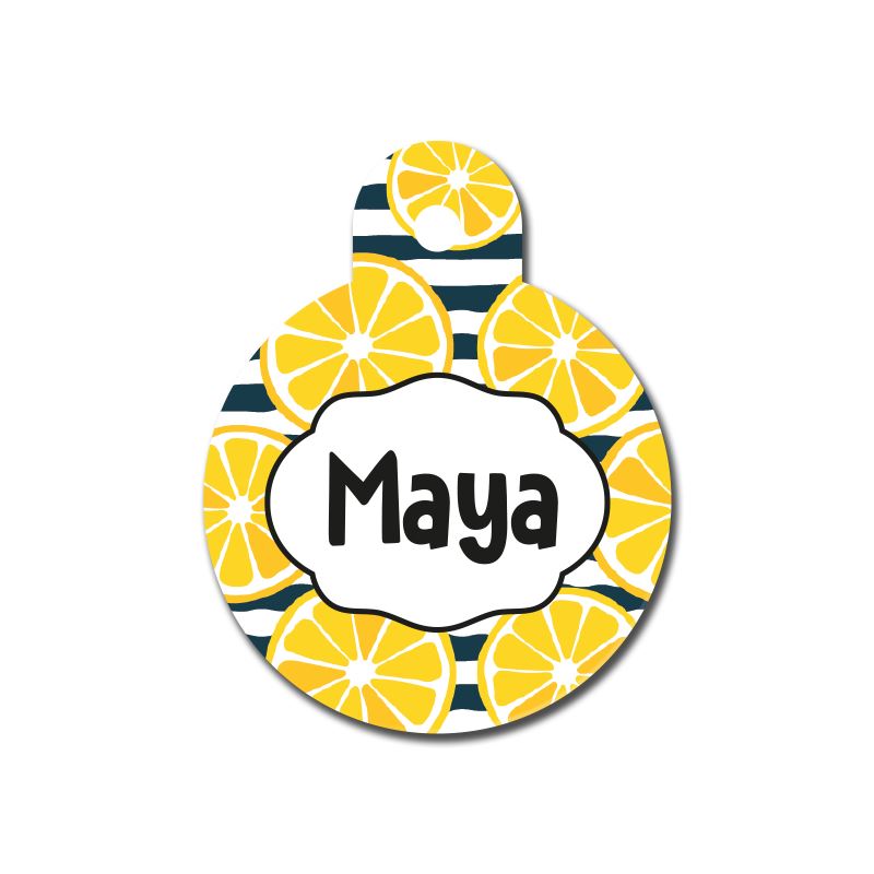 Limon Desenli Yuvarlak TFX TagsForever