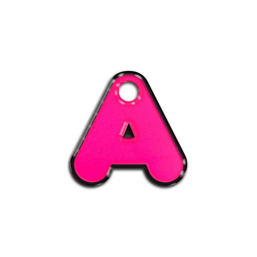 A Harfi Rounded Pink Neon | ID Tag