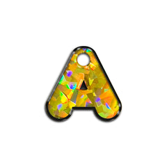 A Harfi Rounded Sarı Holo | İsimlik