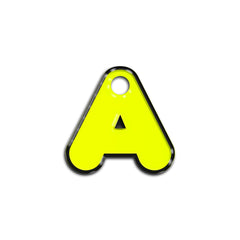 A Harfi Rounded Sarı Neon | ID Tag