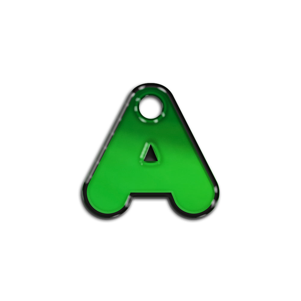 A Harfi Rounded Yeşil Metalik | İsimlik