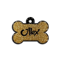 Altın Glitter Kemik | İsimlik - Evcil hayvanlar için mükemmel bir ürün.