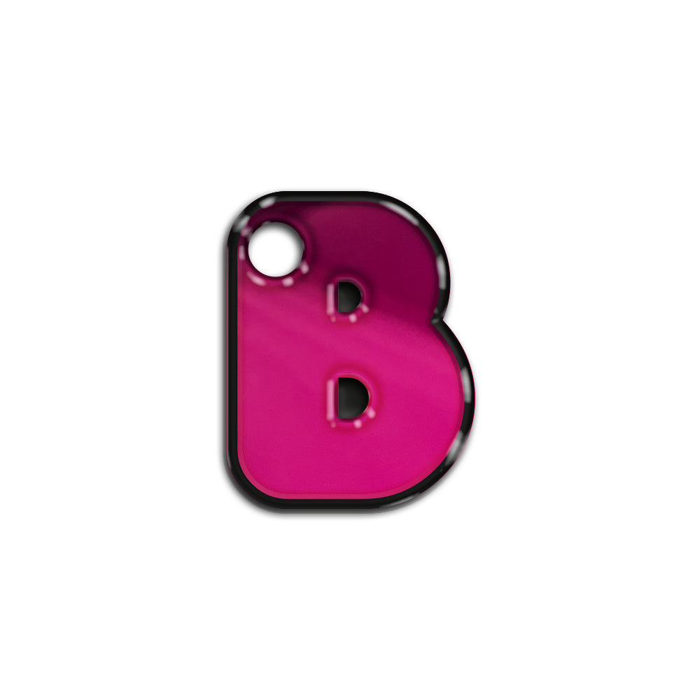 B Harfi Rounded Fuchsia Metalik | ID Tag