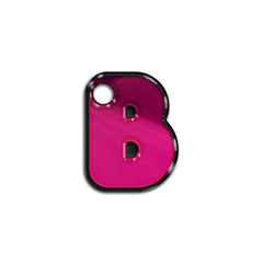 B Harfi Rounded Fuchsia Metalik | ID Tag