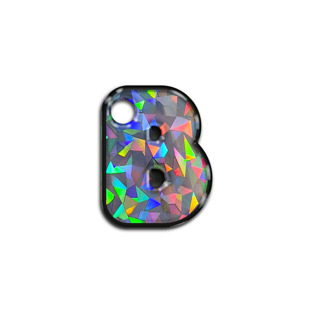 B Harfi Rounded Gray Holo | ID Tag