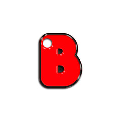 B Harfi Rounded Red Neon | İsimlik