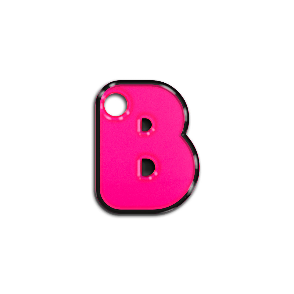 B Harfi Rounded Pink Neon | ID Tag