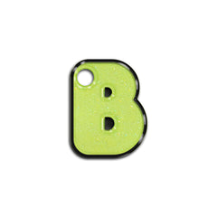 B Harfi Rounded Sarı Glitter | İsimlik