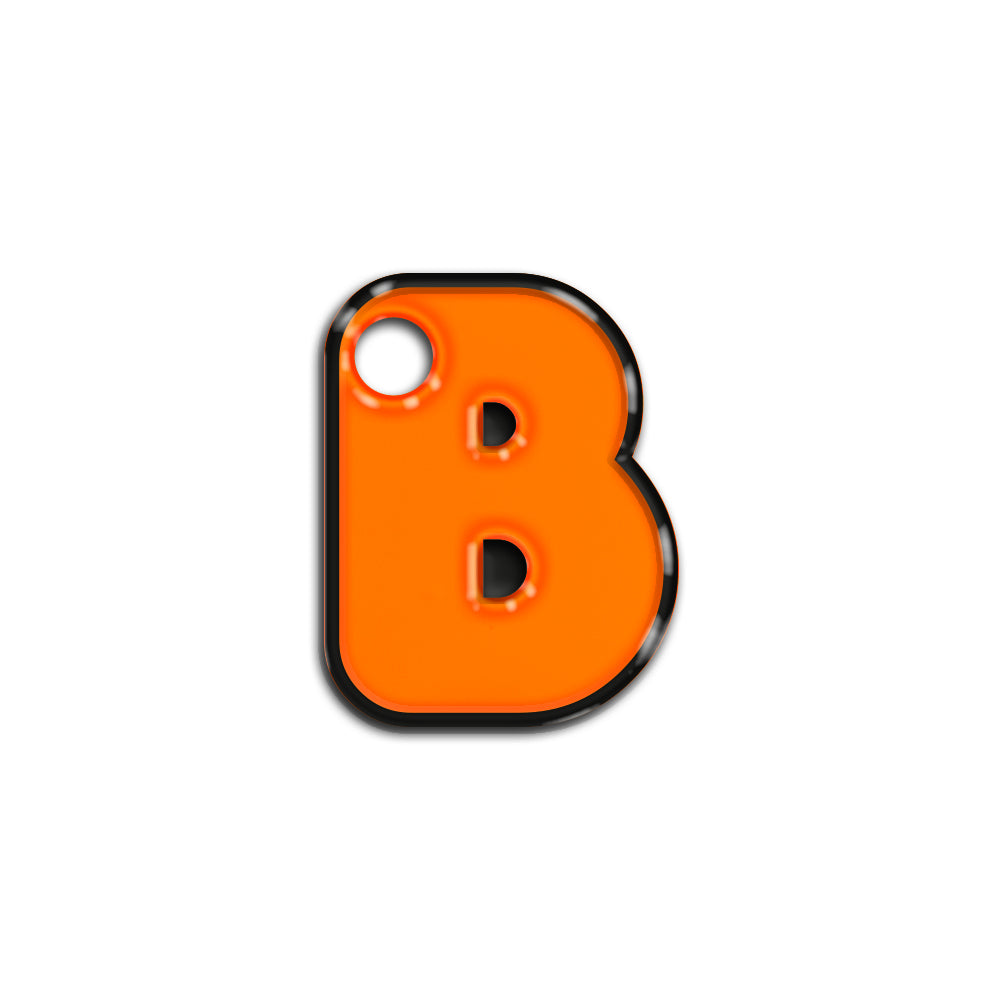 B Harfi Rounded Orange Neon | ID Tag