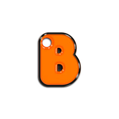 B Harfi Rounded Orange Neon | ID Tag