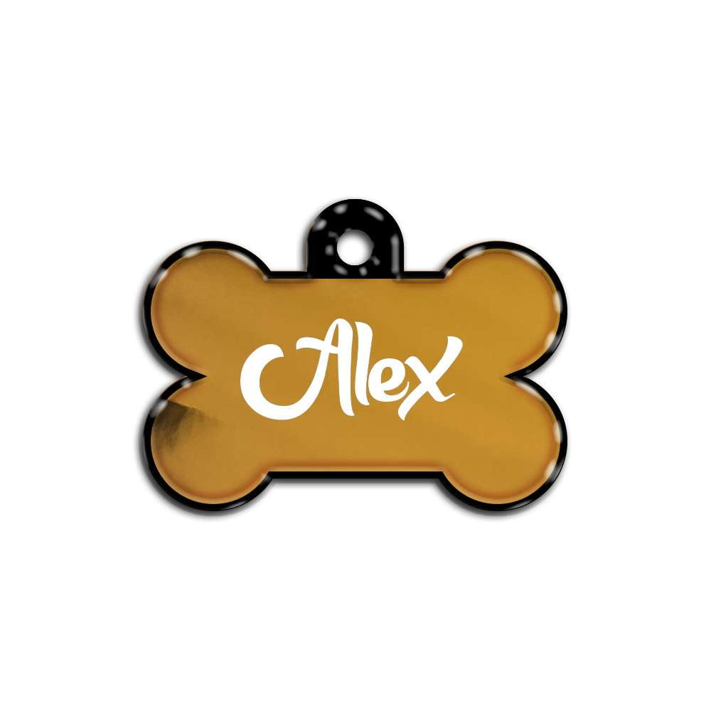 Bal Metalik Kemik | İsimlik - Evcil hayvanlar için mükemmel bir ürün.