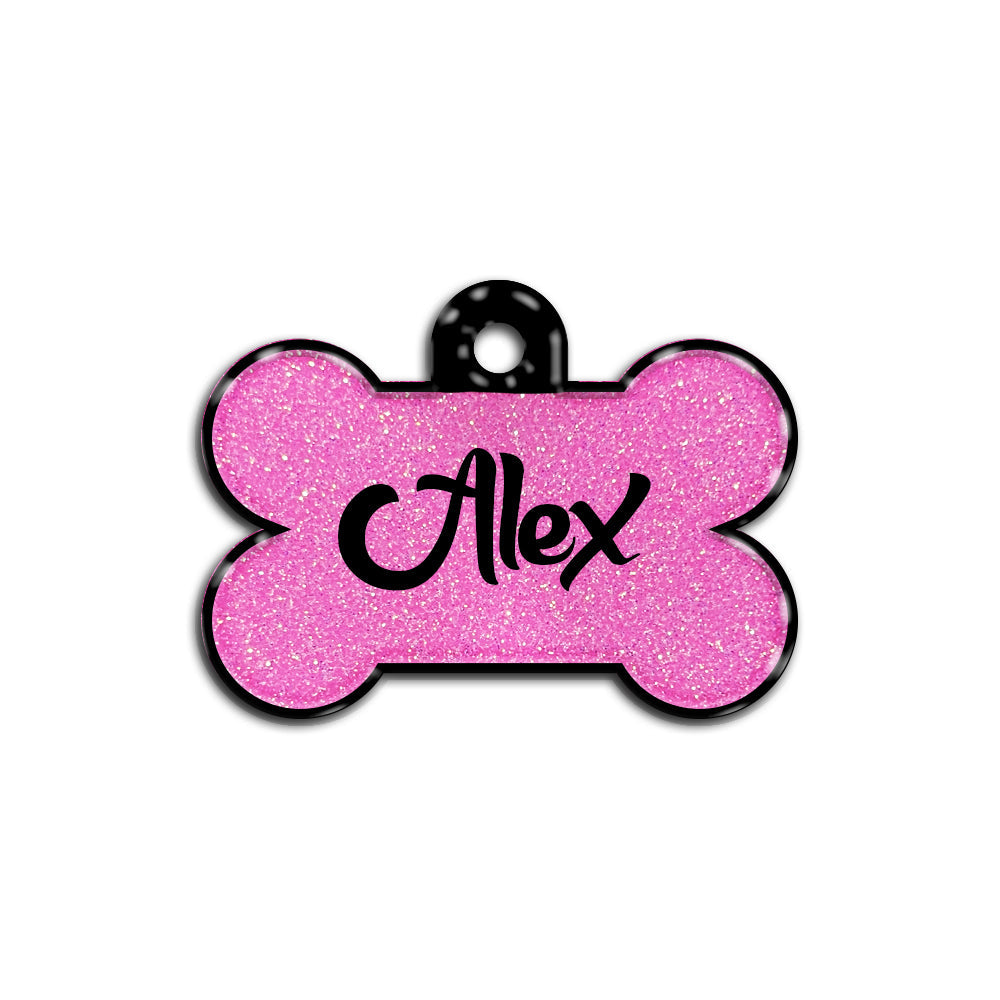 Barbie Pink Glitter Kemik | İsimlik - Evcil hayvanlar için mükemmel bir ürün.