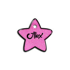 Barbie Pink Glitter Yıldız | İsimlik - Evcil hayvanlar için mükemmel bir ürün.