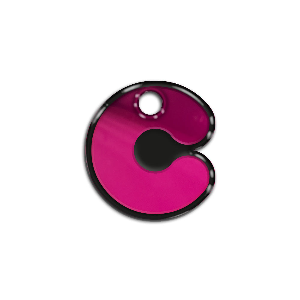 C Harfi Rounded Fuchsia Metalik | ID Tag