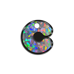 C Harfi Rounded Gray Holo | ID Tag