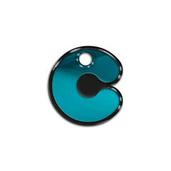 C Harfi Rounded Blue Metalik | ID Tag