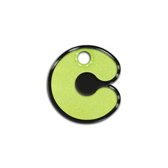 C Harfi Rounded Sarı Glitter | İsimlik