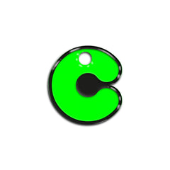 C Harfi Rounded Green Neon | ID Tag