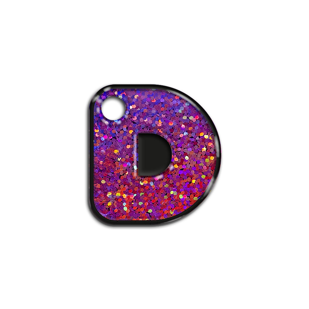 D Harfi Rounded Mor Holo | İsimlik