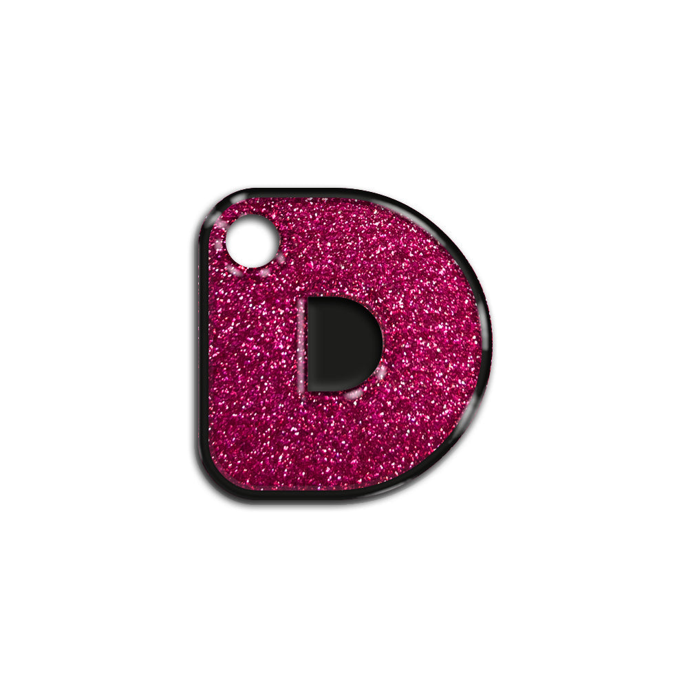 D Harfi Rounded Fuchsia Glitter | ID Tag