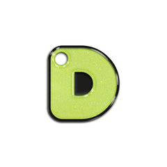D Harfi Rounded Sarı Glitter | ID Tag