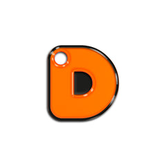 D Harfi Rounded Orange Neon | ID Tag