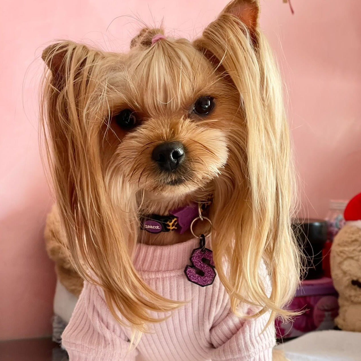 Mor Glitter Harf Künyeler | Tüm Harfler