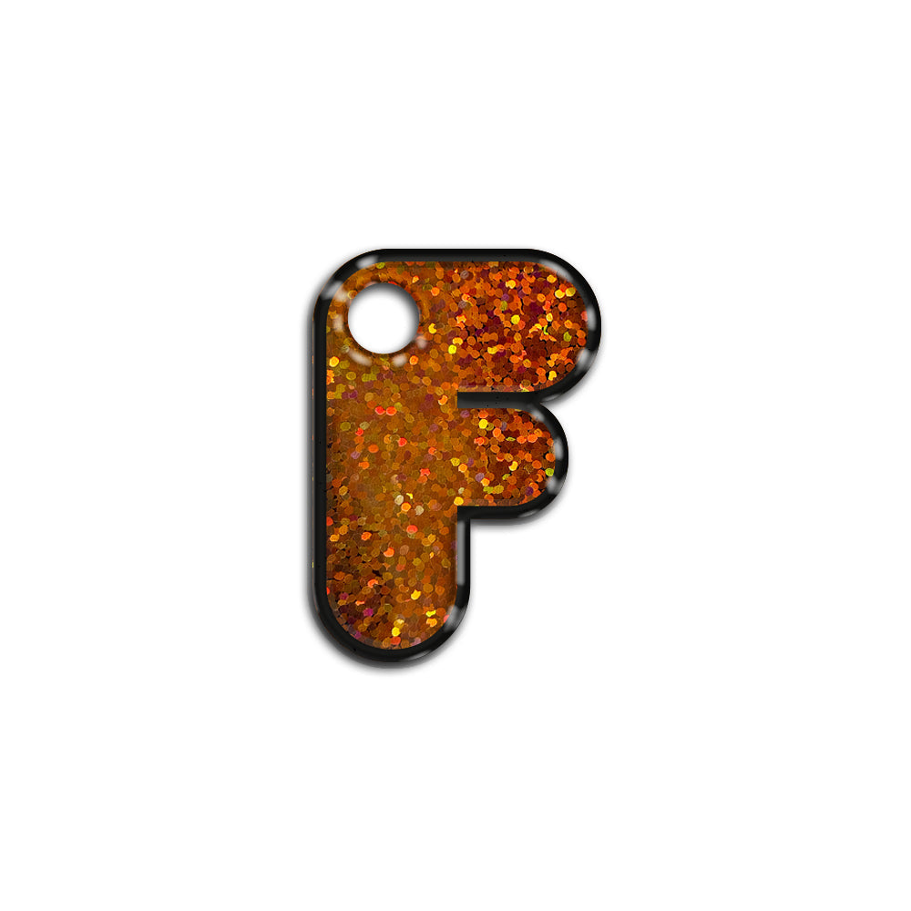 F Harfi Rounded Bakır Holo | ID Tag