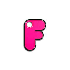 F Harfi Rounded Pembe Neon | İsimlik