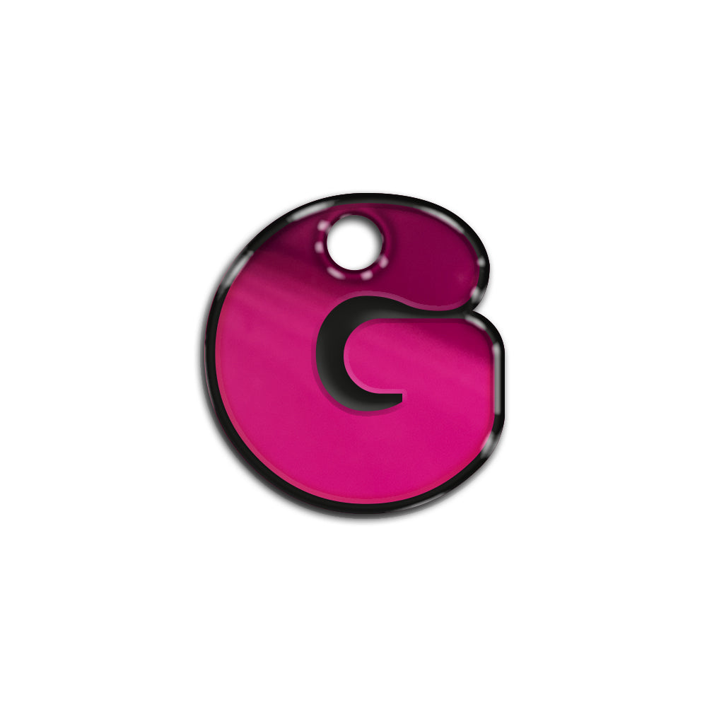 G Harfi Rounded Fuchsia Metalik | ID Tag