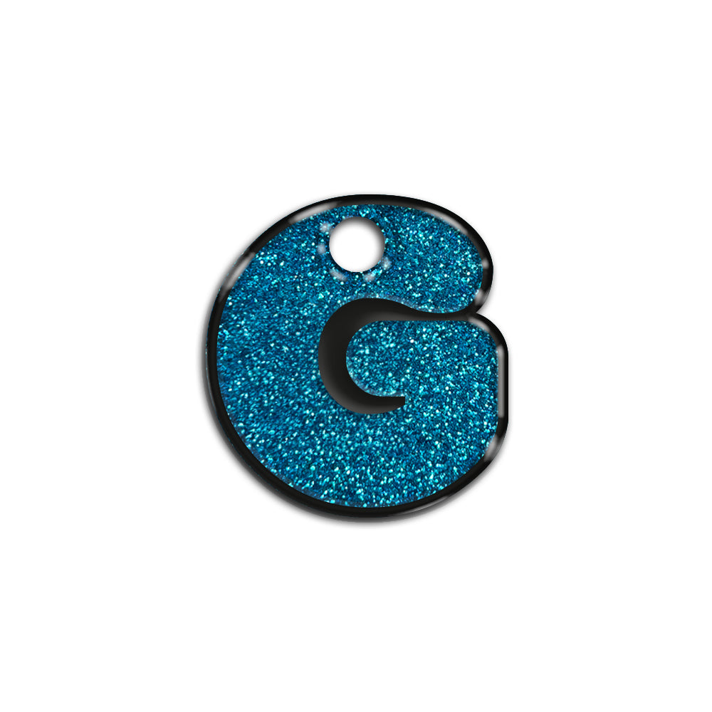 G Harfi Rounded Blue Glitter | ID Tag