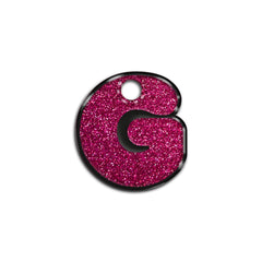G Harfi Rounded Fuşya Glitter | İsimlik