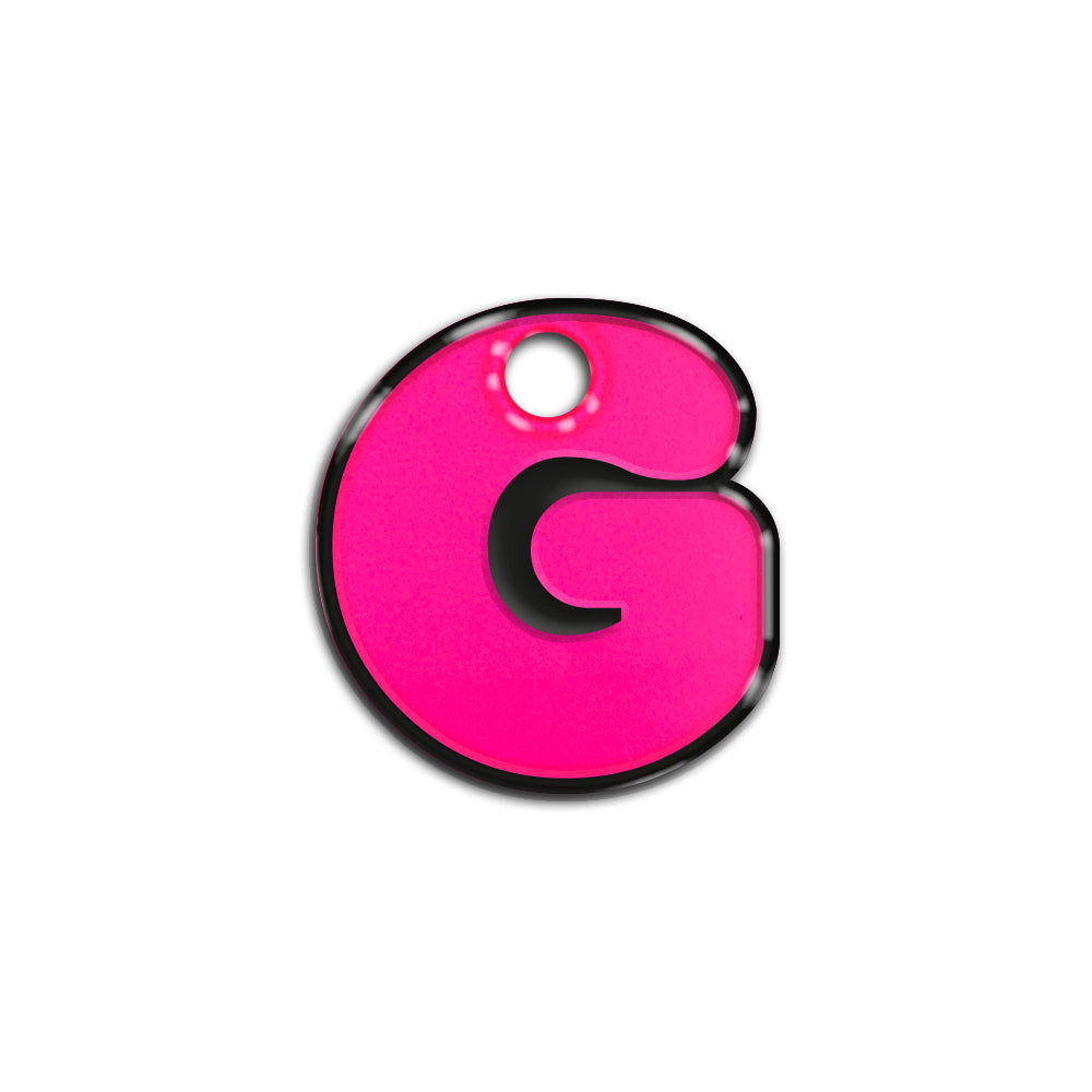 G Harfi Rounded Pink Neon | ID Tag