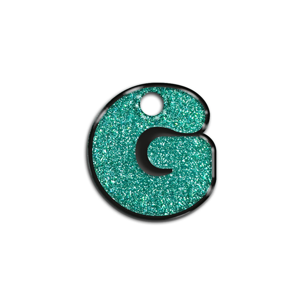 G Harfi Rounded Su Green Glitter | ID Tag