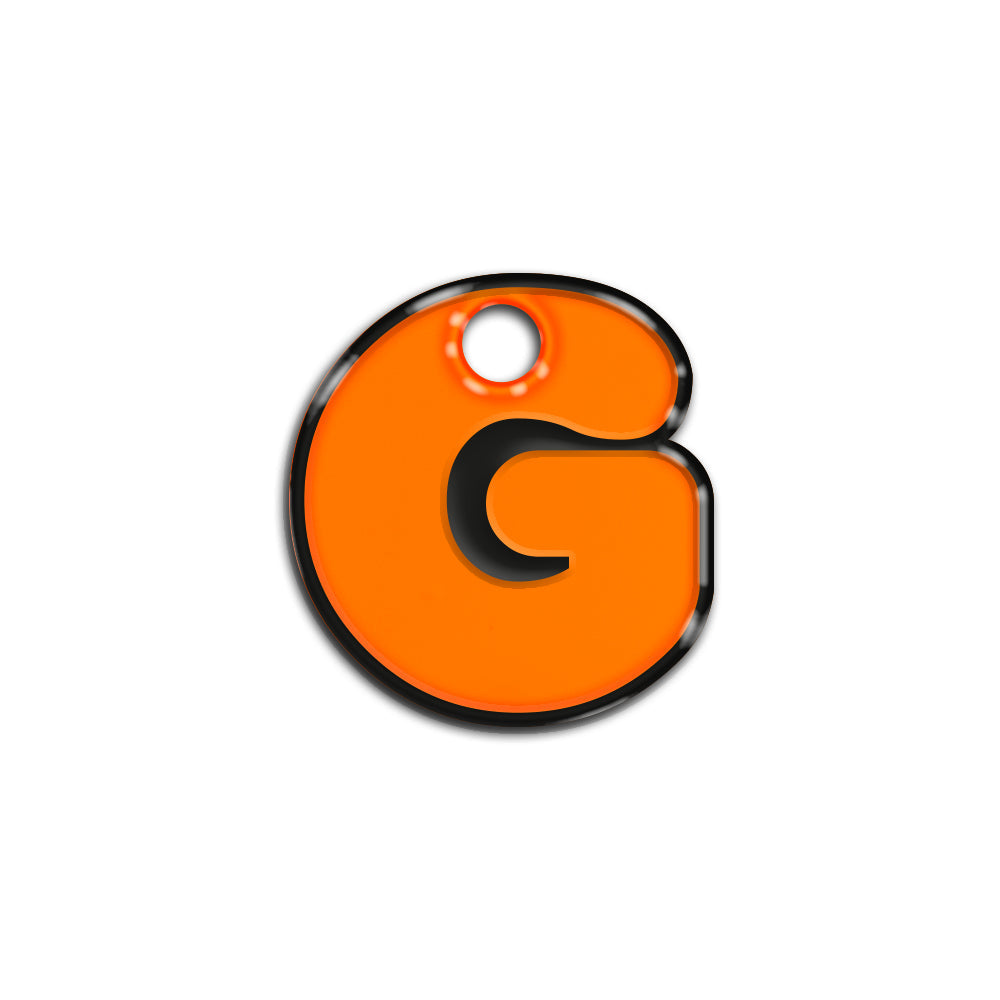 G Harfi Rounded Orange Neon | ID Tag