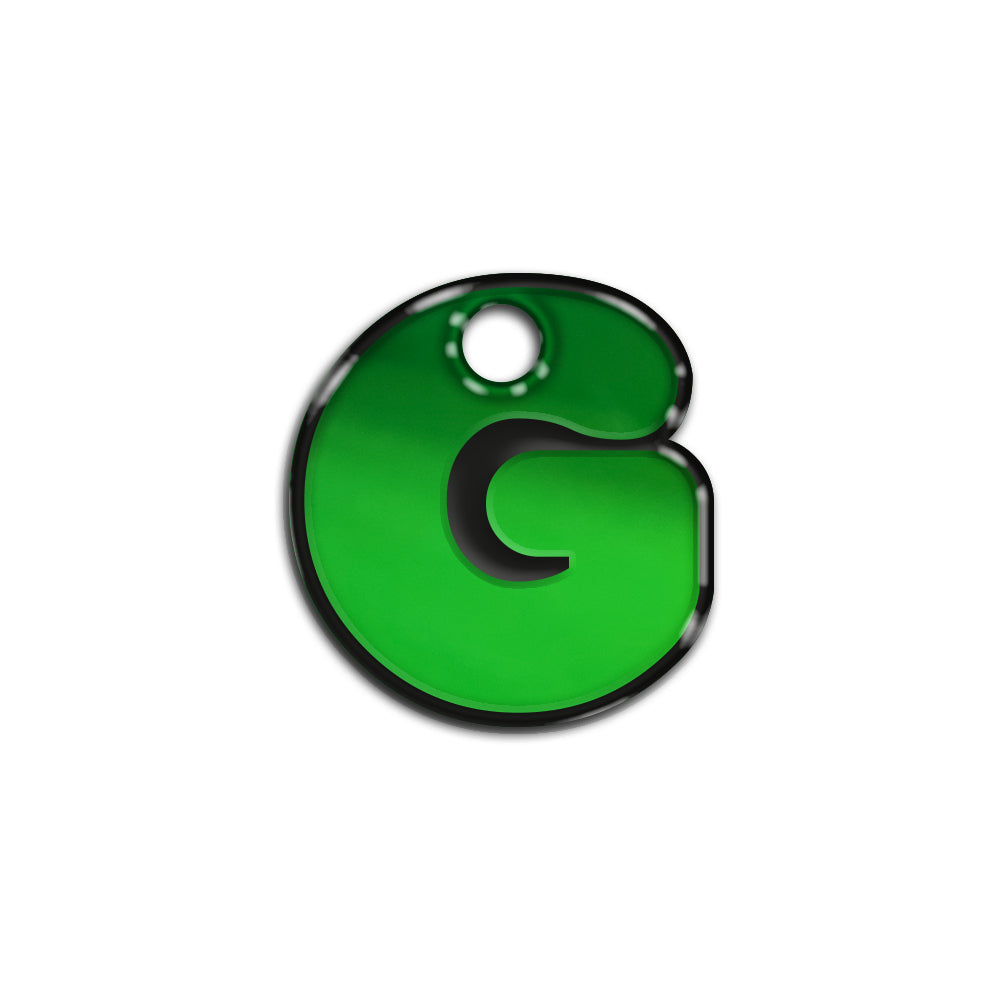 G Harfi Rounded Green Metalik | ID Tag