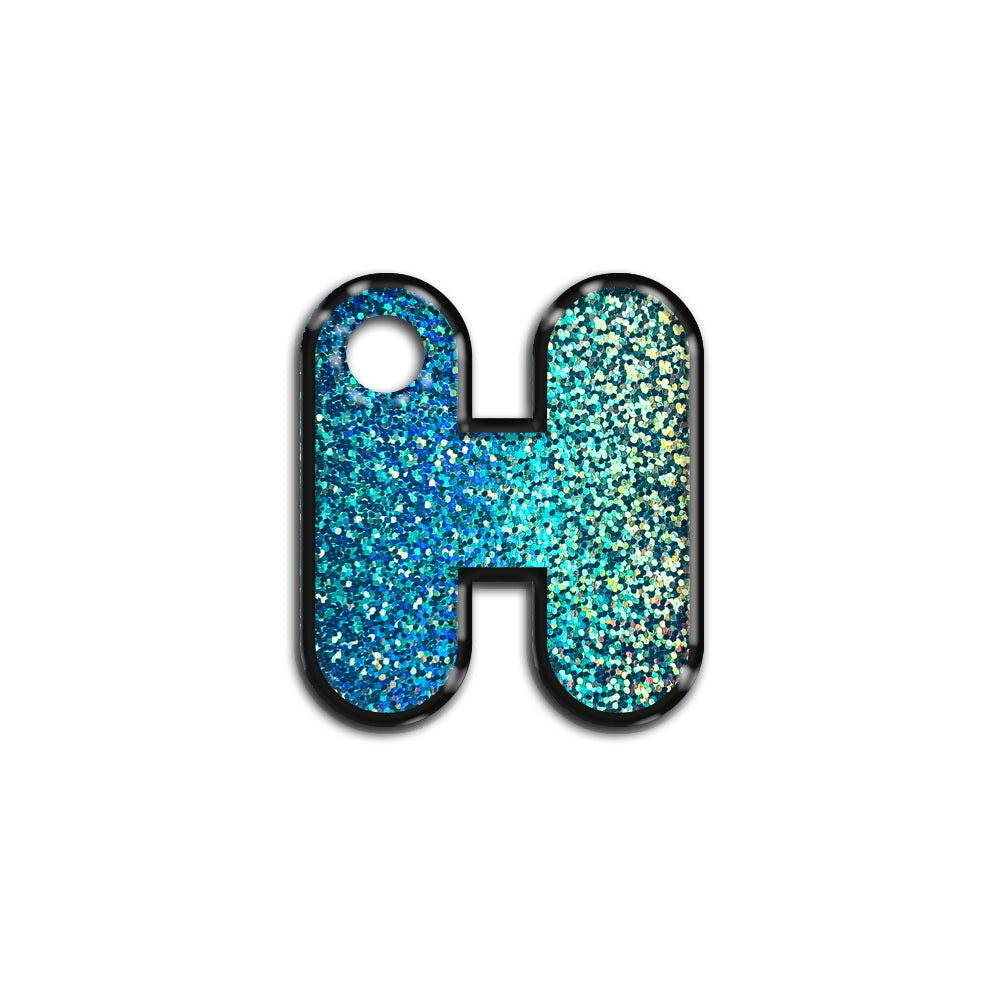 H Harfi Rounded Mavi Holo | İsimlik
