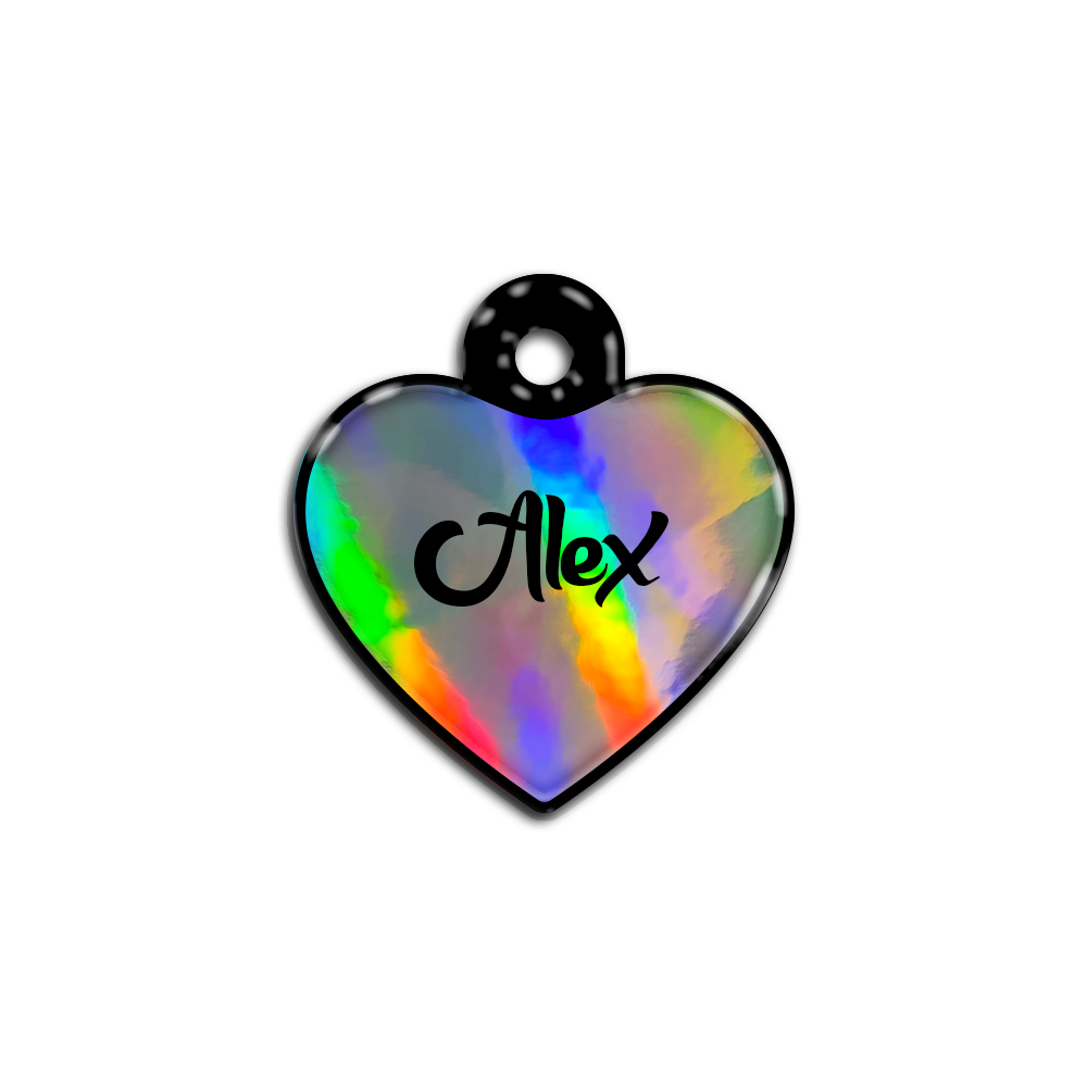 Holographic Kalp | İsimlik - Evcil hayvanlar için mükemmel bir ürün.