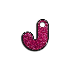 J Harfi Rounded Fuchsia Glitter | ID Tag