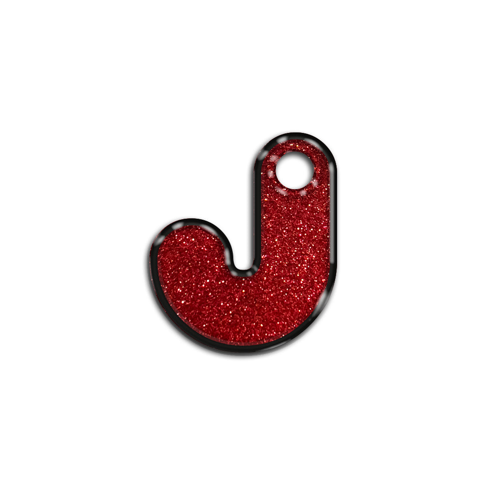J Harfi Rounded Red Holo | İsimlik
