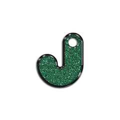 J Harfi Rounded Green Glitter | ID Tag