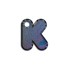 K Harfi Rounded Opal Blue Glitter | ID Tag