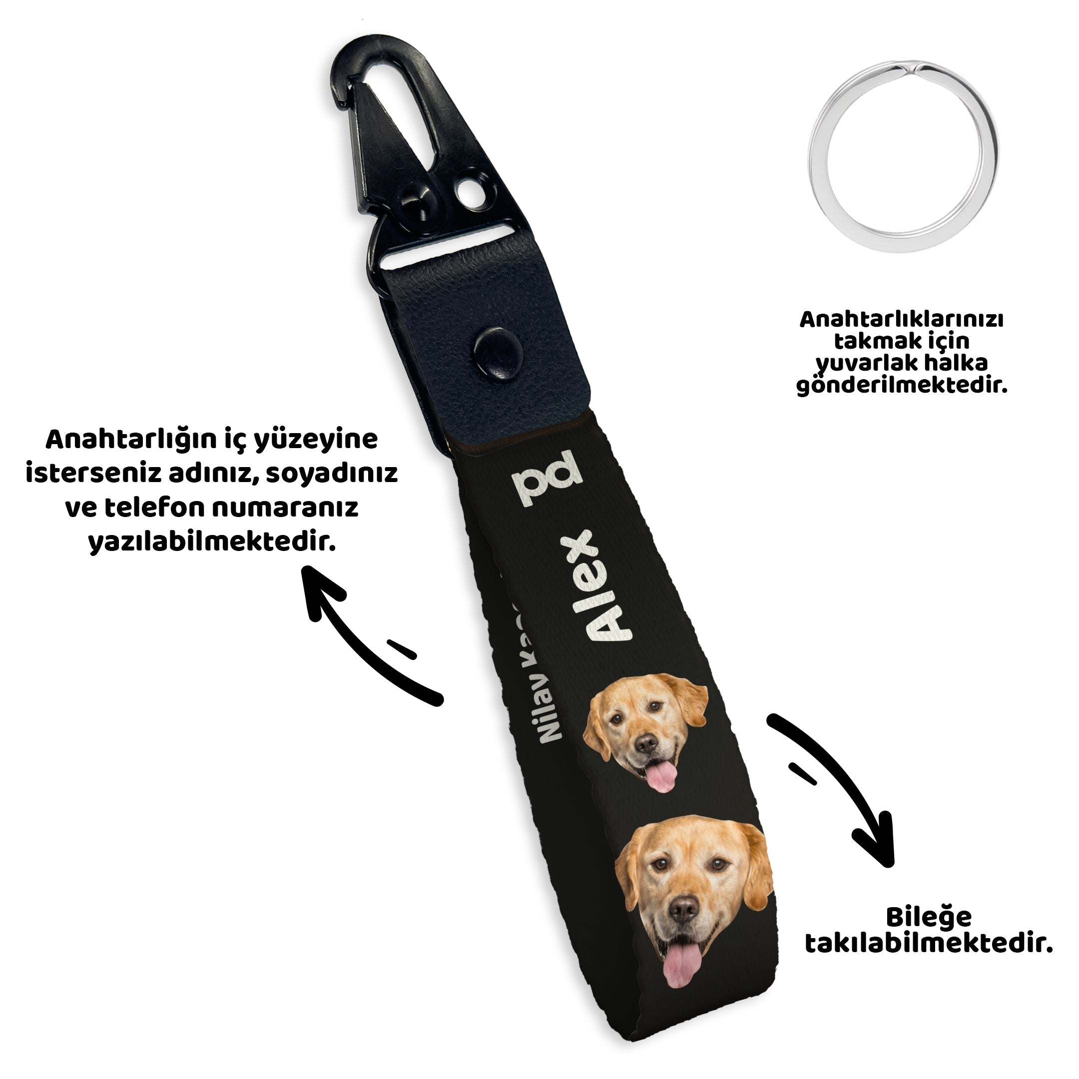 Vesikalık Siyah | Anahtarlık - Evcil hayvanlar için mükemmel bir ürün.